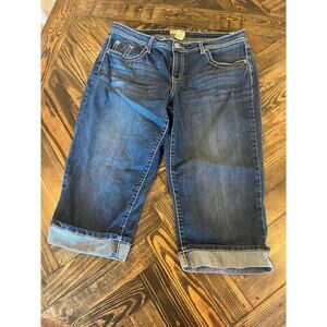 Earl Jean Jeans Capri Women 16P Y2K Grunge Thick Stitch Petite Western Cowgirl